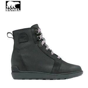 SOREL Women's Evie II NW Lace Boots Black/Sea Salt